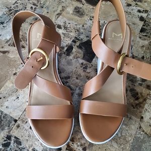 Marc Fisher LTD Brown leather wedges